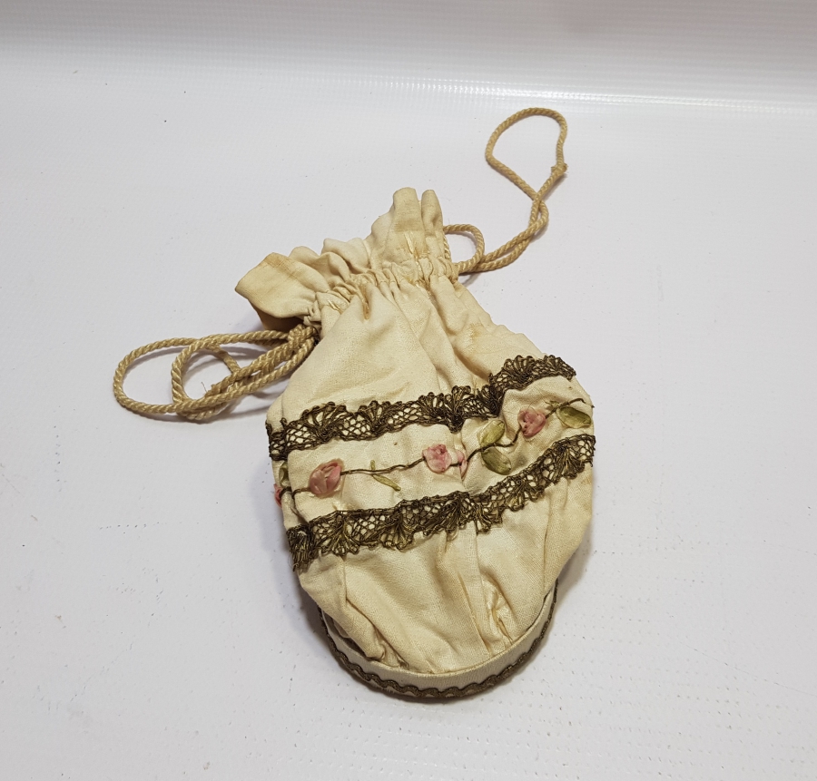 OSMANLI DÖNEMİ ÇOK NADİR RUM İŞİ AYNALI İPEK GELİN ÇANTASI