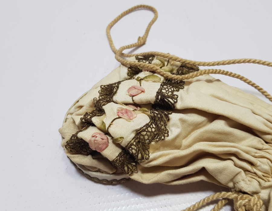 OSMANLI DÖNEMİ ÇOK NADİR RUM İŞİ AYNALI İPEK GELİN ÇANTASI