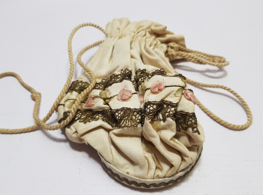 OSMANLI DÖNEMİ ÇOK NADİR RUM İŞİ AYNALI İPEK GELİN ÇANTASI