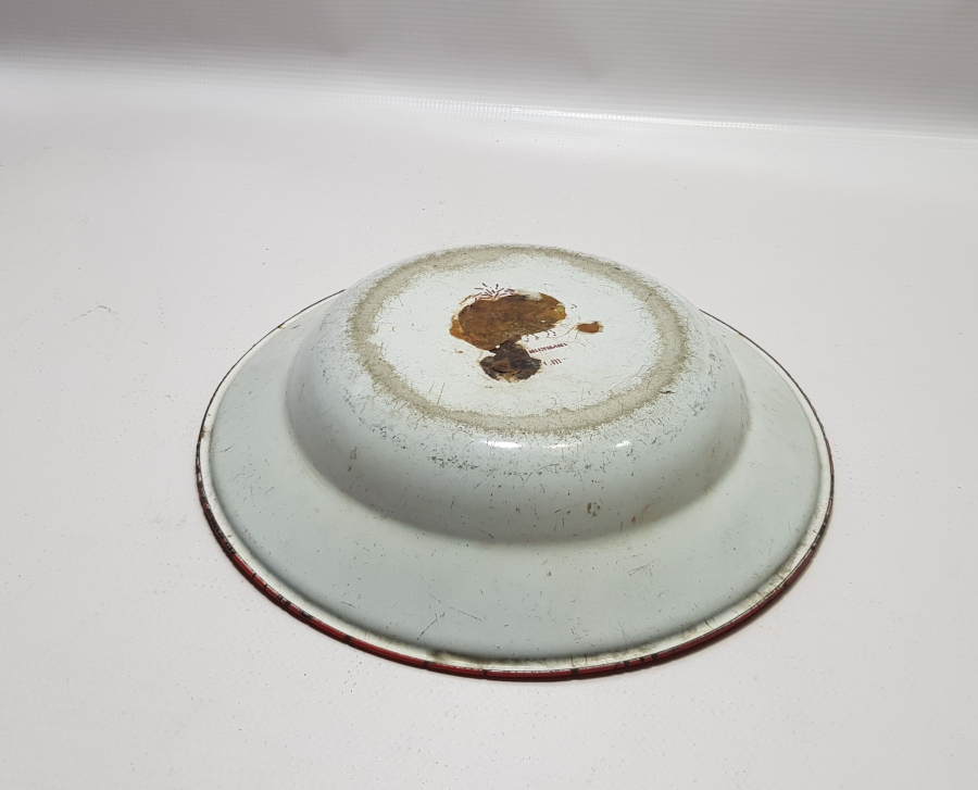 OSMANLI DÖNEMİ EL BOYAMA EMAYE TABAK