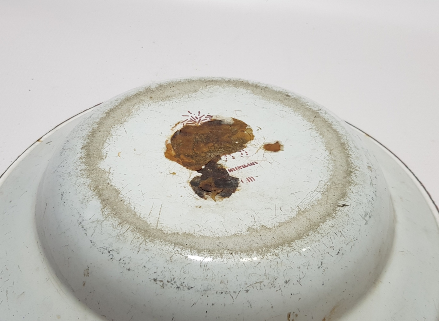 OSMANLI DÖNEMİ EL BOYAMA EMAYE TABAK