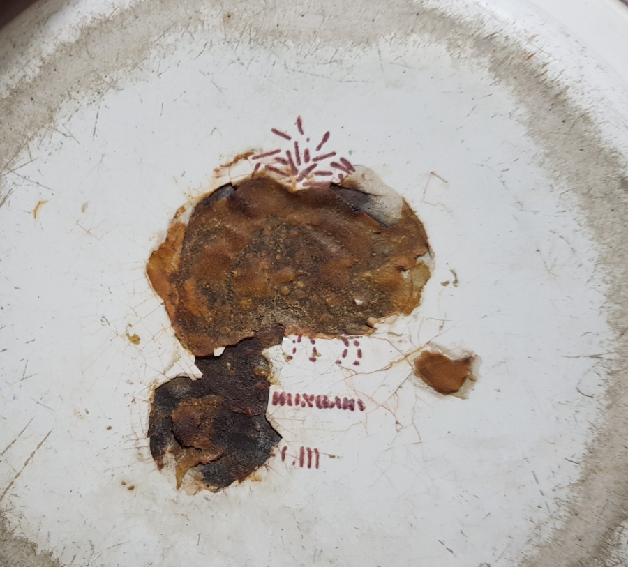 OSMANLI DÖNEMİ EL BOYAMA EMAYE TABAK