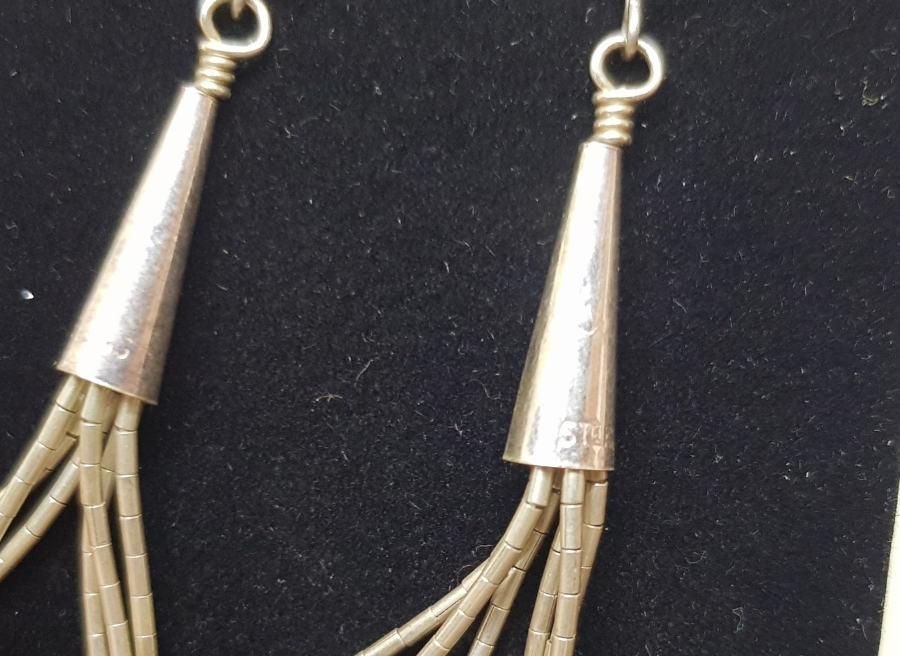 TURKUAZ TAŞLI ÖZEL YAPIM GÜMÜŞ KÜPE