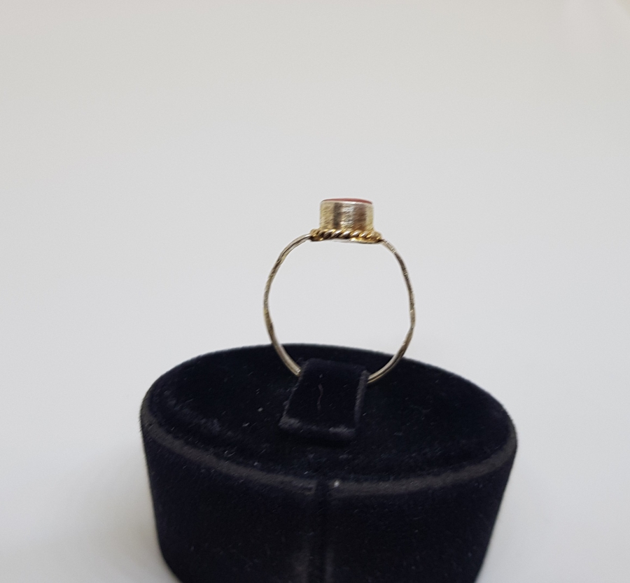 OSMANLI DÖNEMİ ÖZEL YAPIM MERCAN TAŞLI GÜMÜŞ YÜZÜK