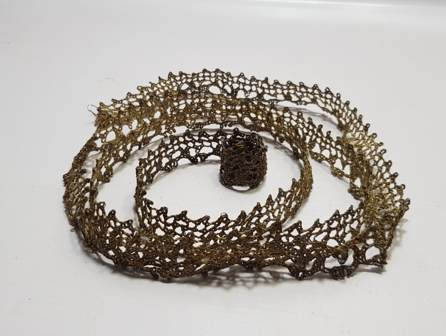 OSMANLI DÖNEMİ GÜMÜŞ SIRMA İŞÇİLİKLİ SANCAK KENARI