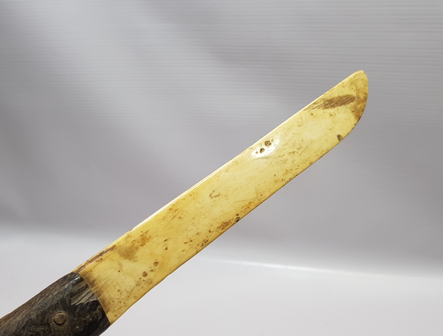 OSMANLI DÖNEMİ ÇOK NADİR TEKKE İŞİ KEMİK VE BOYNUZDAN ÇOCUK DİLİ ÇÖZME BIÇAĞI