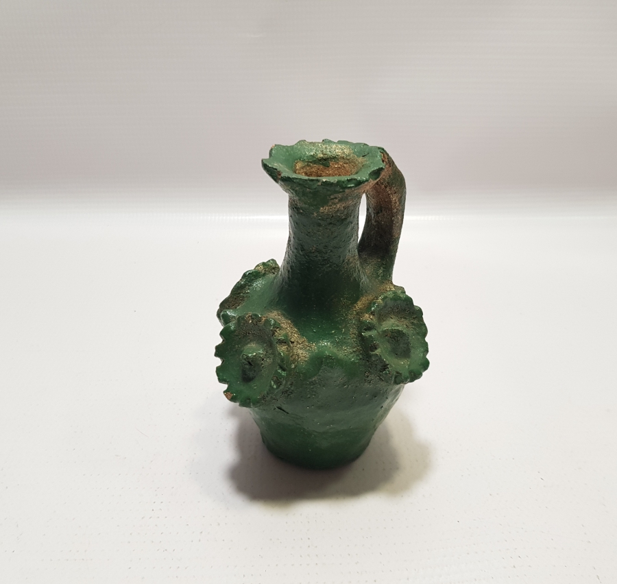 ÜZERİ ALTIN VARAKLI OSMANLI DÖNEMİ ÇANAKKALE İŞİ NADİR FORMDA ŞEHADET BARDAĞI - ZEMZEM BARDAĞI