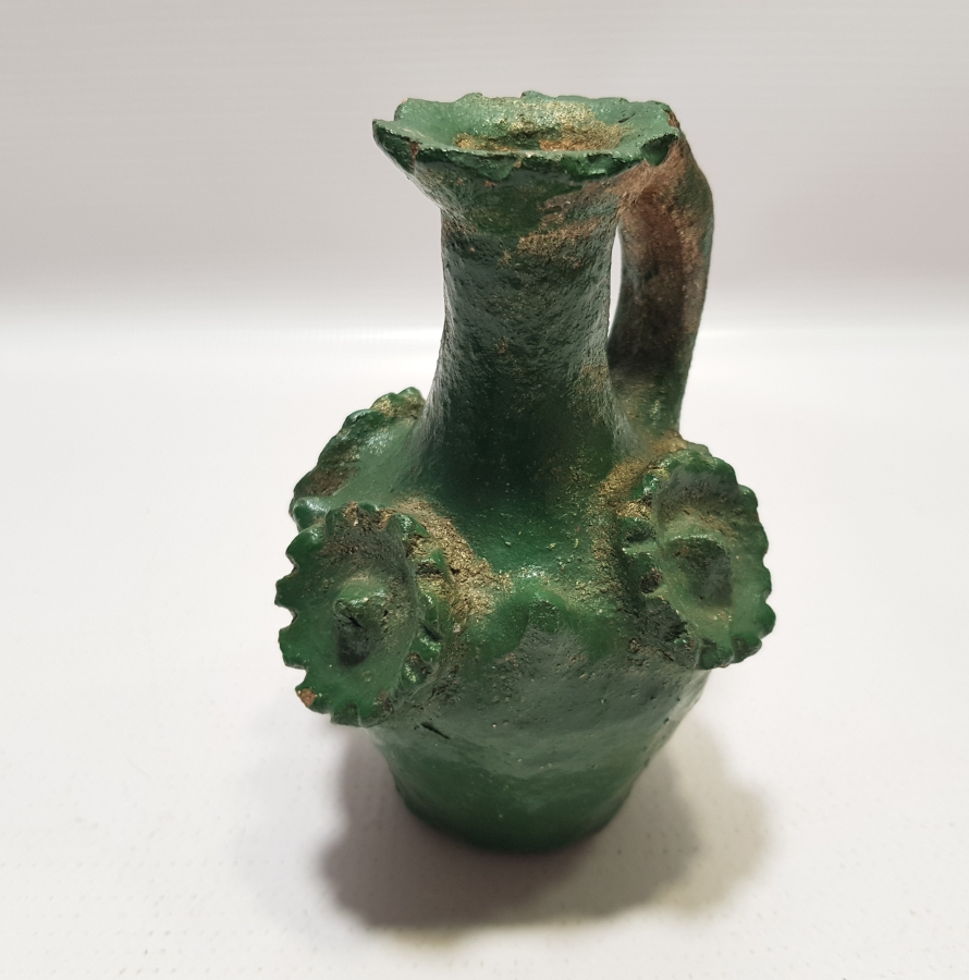 ÜZERİ ALTIN VARAKLI OSMANLI DÖNEMİ ÇANAKKALE İŞİ NADİR FORMDA ŞEHADET BARDAĞI - ZEMZEM BARDAĞI