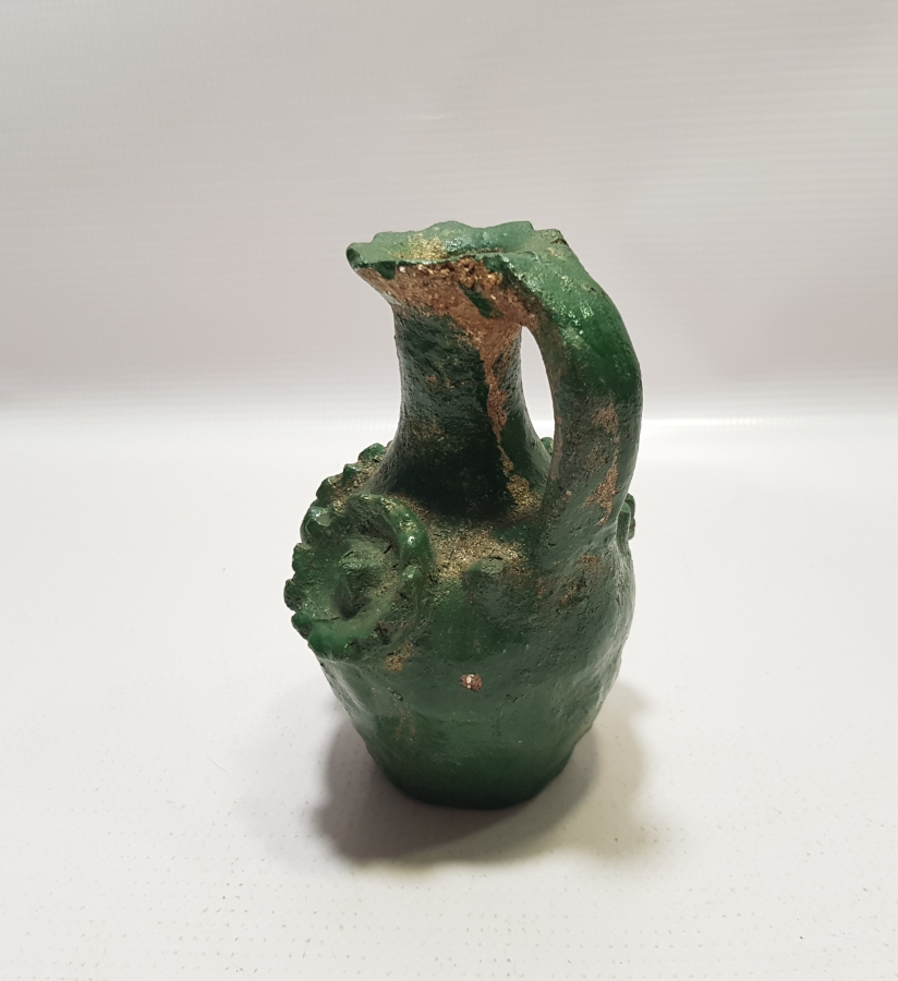 ÜZERİ ALTIN VARAKLI OSMANLI DÖNEMİ ÇANAKKALE İŞİ NADİR FORMDA ŞEHADET BARDAĞI - ZEMZEM BARDAĞI