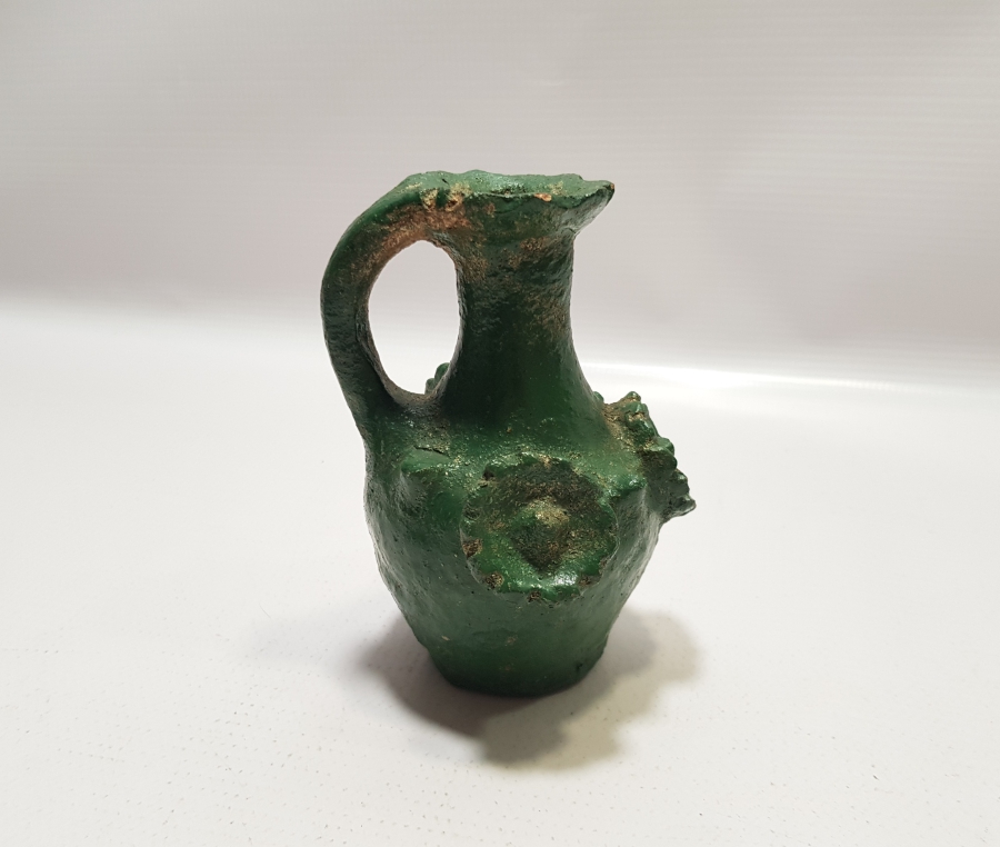 ÜZERİ ALTIN VARAKLI OSMANLI DÖNEMİ ÇANAKKALE İŞİ NADİR FORMDA ŞEHADET BARDAĞI - ZEMZEM BARDAĞI