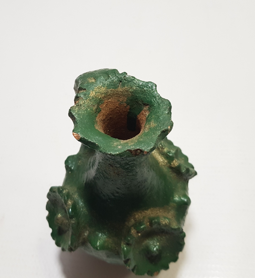 ÜZERİ ALTIN VARAKLI OSMANLI DÖNEMİ ÇANAKKALE İŞİ NADİR FORMDA ŞEHADET BARDAĞI - ZEMZEM BARDAĞI