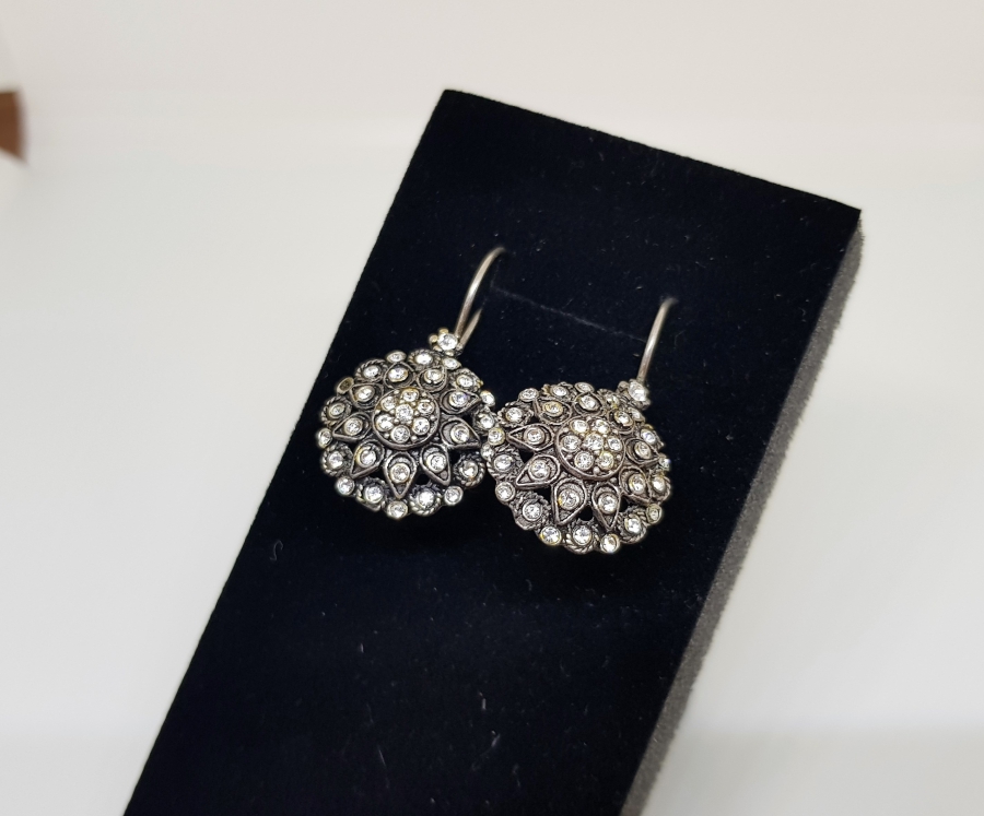 MARGAZİT TAŞLI GÜMÜŞ KÜPE