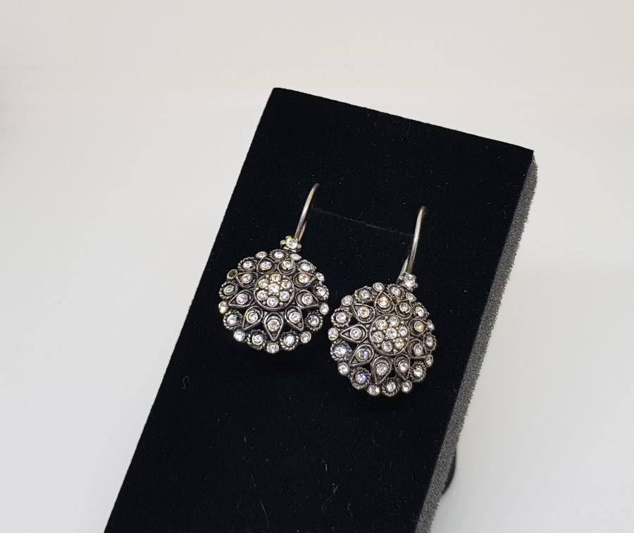 MARGAZİT TAŞLI GÜMÜŞ KÜPE