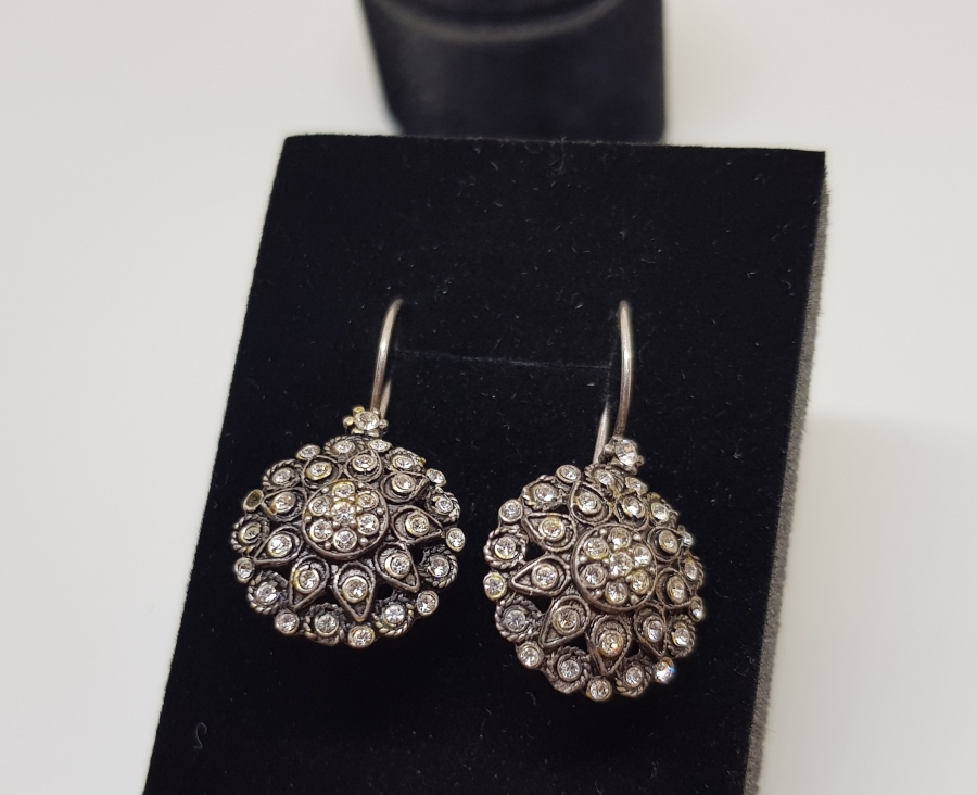 MARGAZİT TAŞLI GÜMÜŞ KÜPE