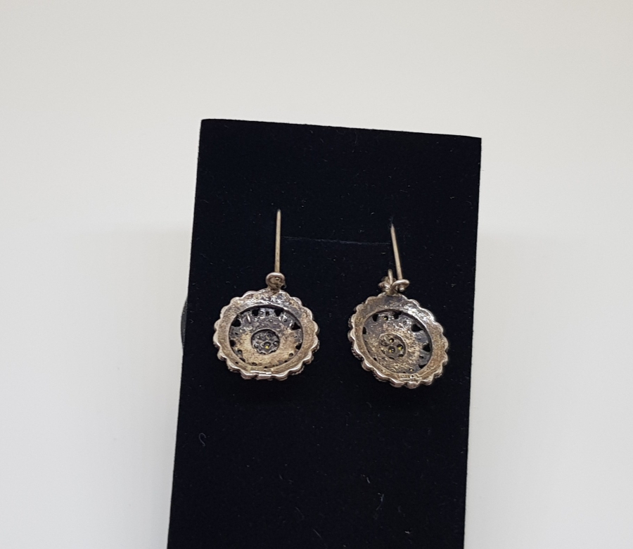 MARGAZİT TAŞLI GÜMÜŞ KÜPE