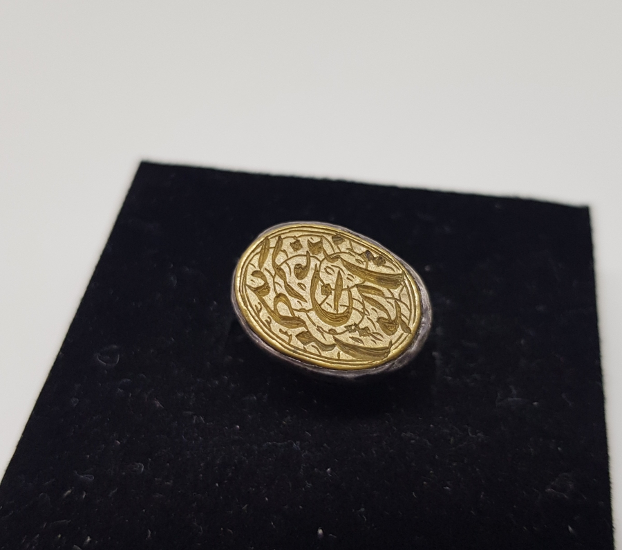 OSMANLI DÖNEMİ EL KAZIMA HAKKAK İŞİ GÜMÜŞ TUTMAÇLI ŞAHIS MÜHRÜ