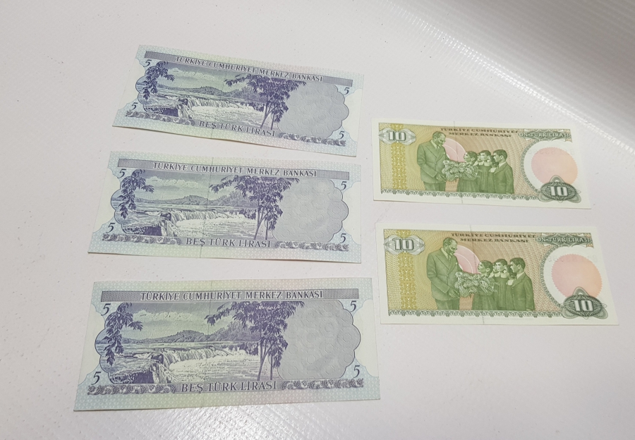 ÇİL KONDİSYONDA 5 ADET ANTİKA KAĞIT PARA