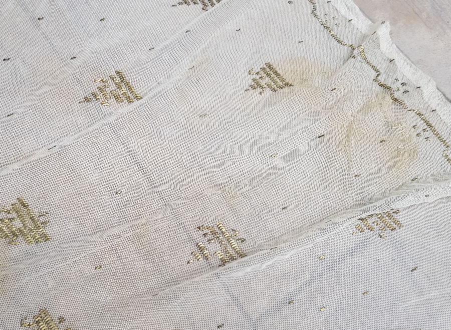 OSMANLI DÖNEMİ GÜMÜŞ TELKIRMA İŞÇİLİKLİ NADİR GELİN ŞALI