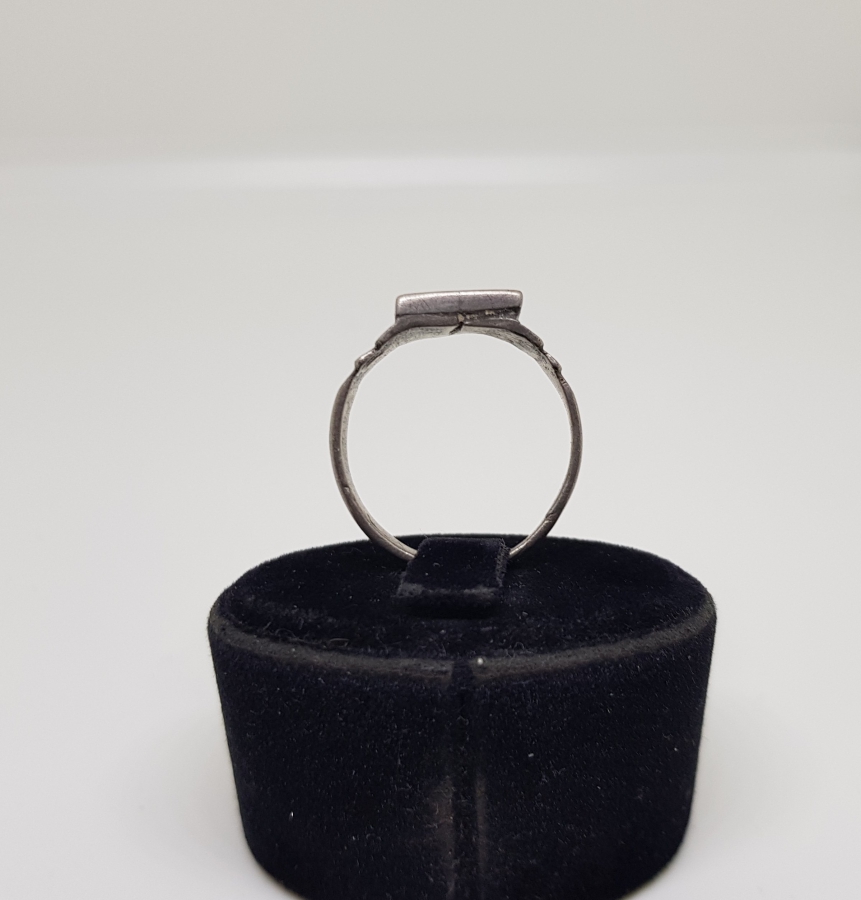 ÜZERİ KALEM İŞÇİLİKLİ OSMANLI DÖNEMİ GÜMÜŞ KABADAYI YÜZÜĞÜ