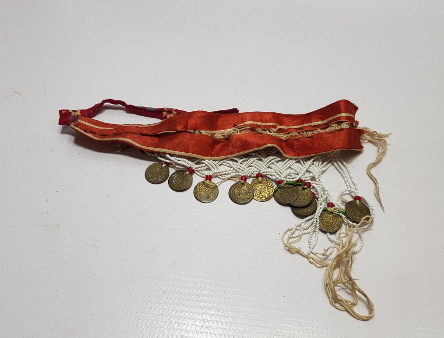 OSMANLI DÖNEMİ OPAL BONCUKLU VE PENEZLİ GELİN ALINLIĞI