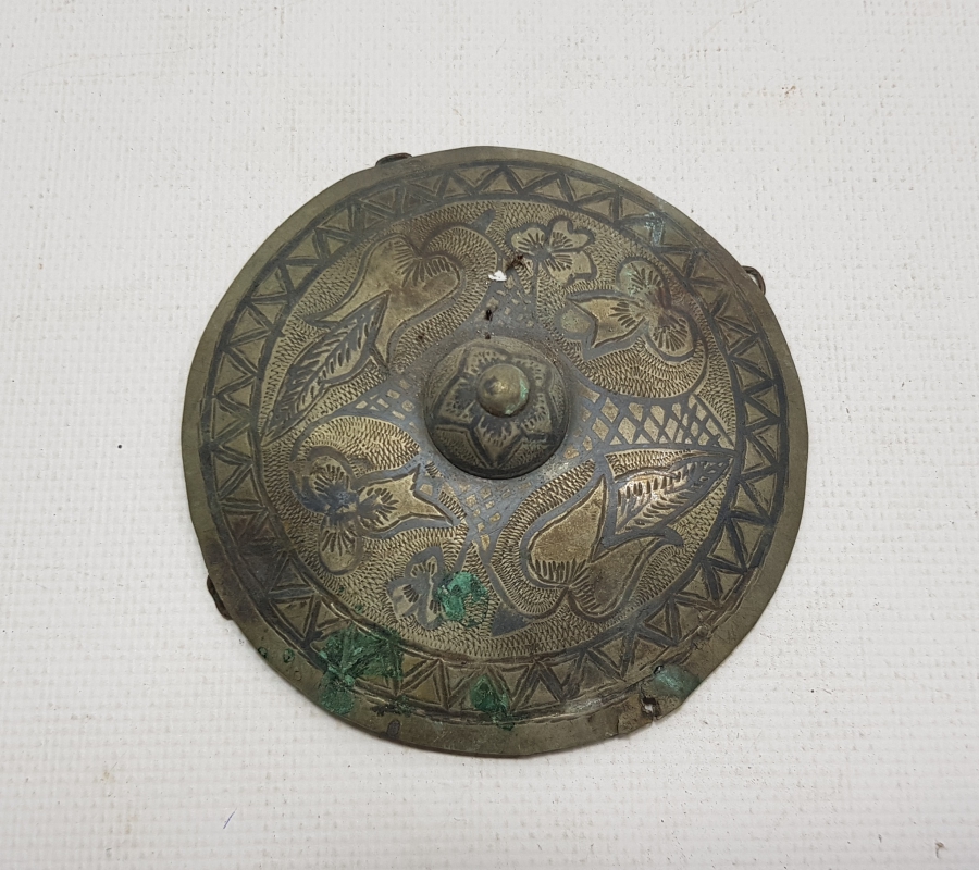 ÜZERİ LALE MOTİFLİ OSMANLI DÖNEMİ ERMENİ İŞİ GÜMÜŞ GELİN ALINLIĞI