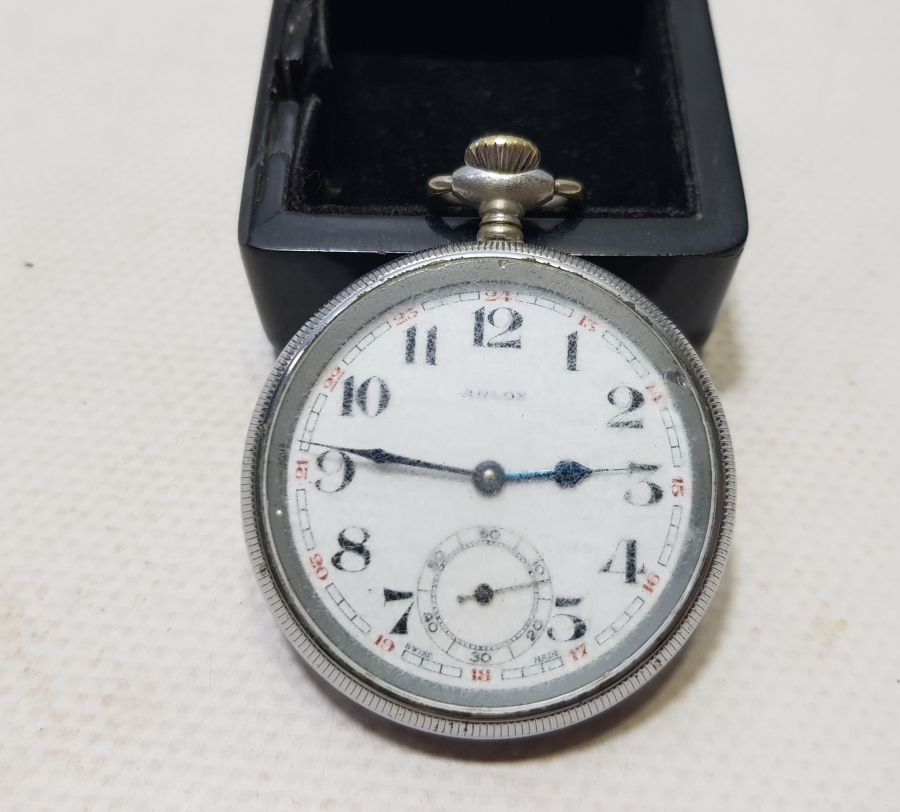 ARLON MARKA NADİR FORMDA KURMALI ANTİKA CEP SAATİ