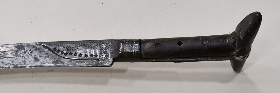 OSMANLI DÖNEMİ ÇOK NADİR İKİ TARAFI BOYDAN BOYA YAZILI EFE YATAĞANI