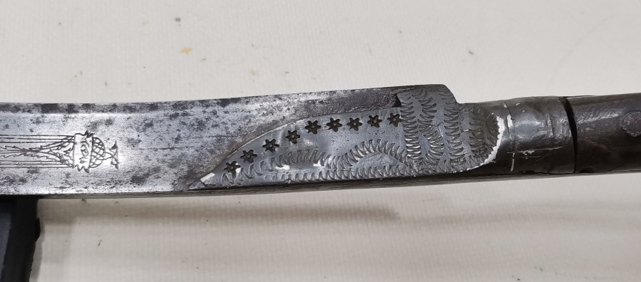 OSMANLI DÖNEMİ ÇOK NADİR İKİ TARAFI BOYDAN BOYA YAZILI EFE YATAĞANI