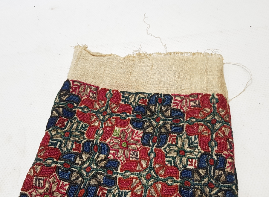 OSMANLI DÖNEMİ İKİ TARAFI İŞLEMELİ ÇOK NADİR BÜYÜK BOY GELİN HAMAM KESESİ