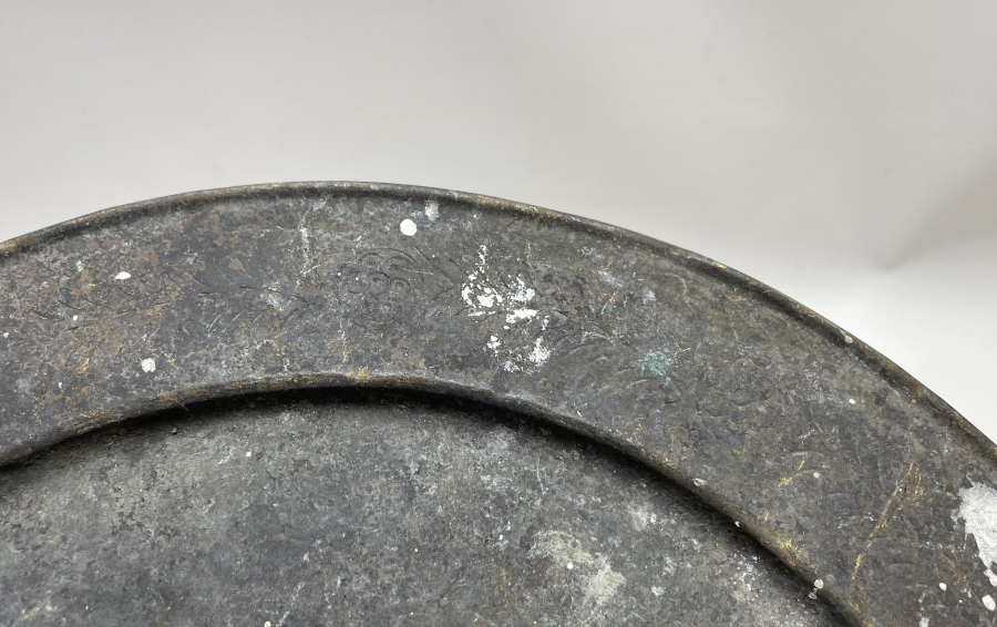 OSMANLI DÖNEMİ ÜZERİ İŞLEMELİ BÜYÜK BOY BOSNA İŞİ BAKIR TABAK