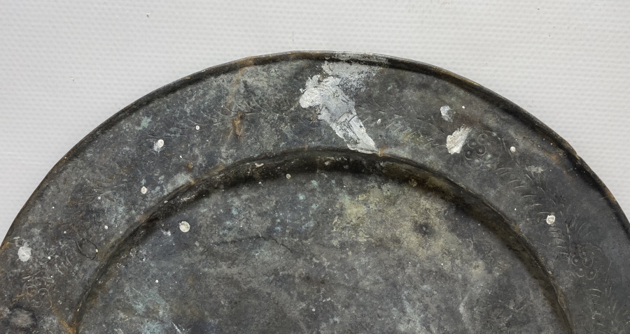 OSMANLI DÖNEMİ ÜZERİ İŞLEMELİ BÜYÜK BOY BOSNA İŞİ BAKIR TABAK