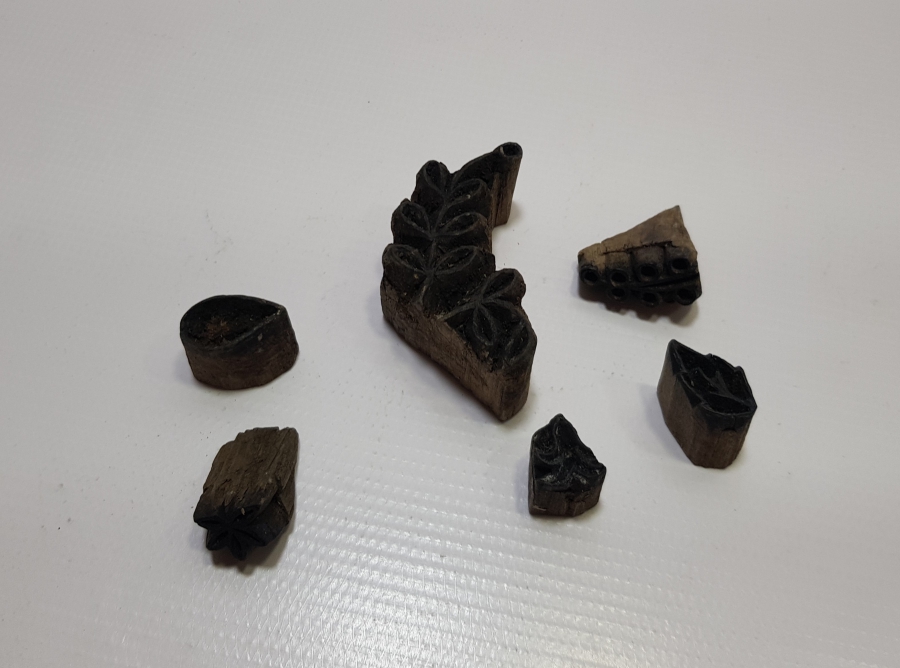 OSMANLI DÖNEMİ EL OYMA 6 ADET TOKAT İŞİ BASKI KALIBI LOTU