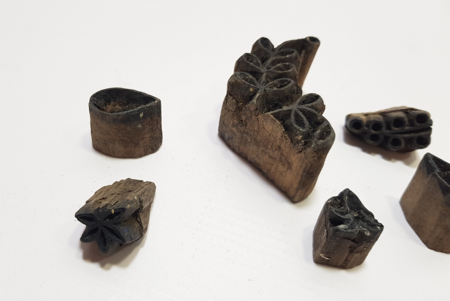 OSMANLI DÖNEMİ EL OYMA 6 ADET TOKAT İŞİ BASKI KALIBI LOTU