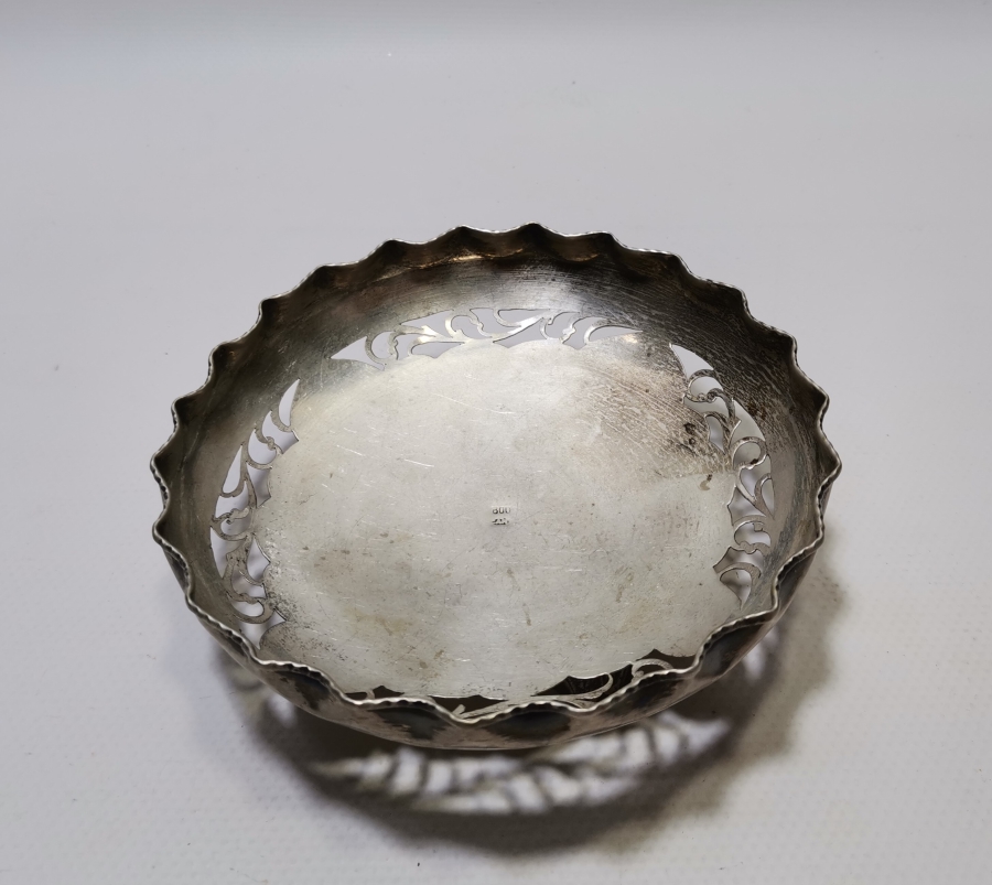 TESTERE İŞÇİLİKLİ ANTİKA GÜMÜŞ ŞEKERLİK