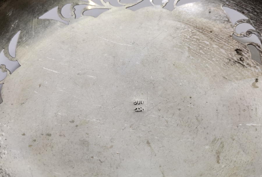 TESTERE İŞÇİLİKLİ ANTİKA GÜMÜŞ ŞEKERLİK