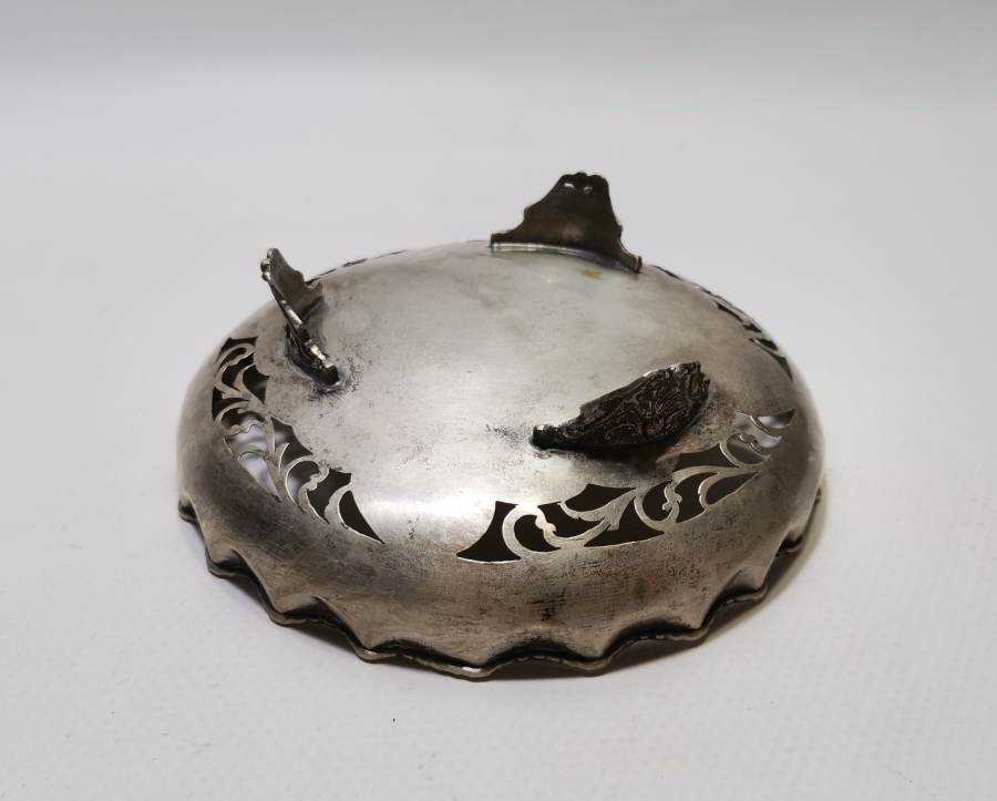 TESTERE İŞÇİLİKLİ ANTİKA GÜMÜŞ ŞEKERLİK