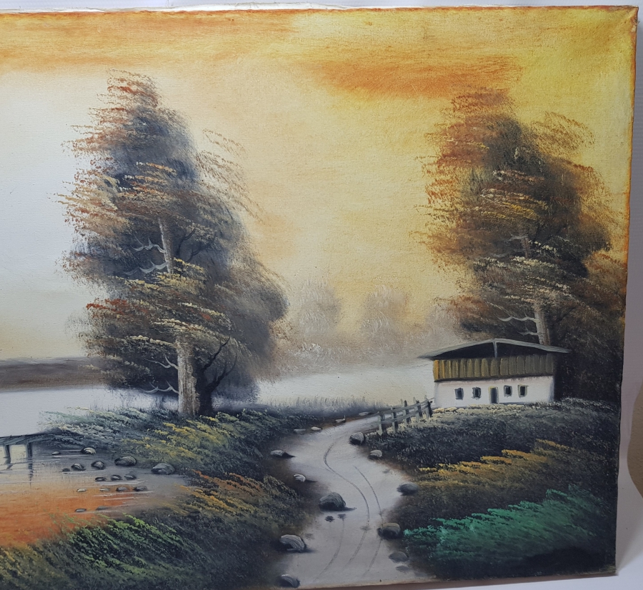 TUVAL ÜZERİ YAĞLI BOYA BÜYÜK BOY RESİM