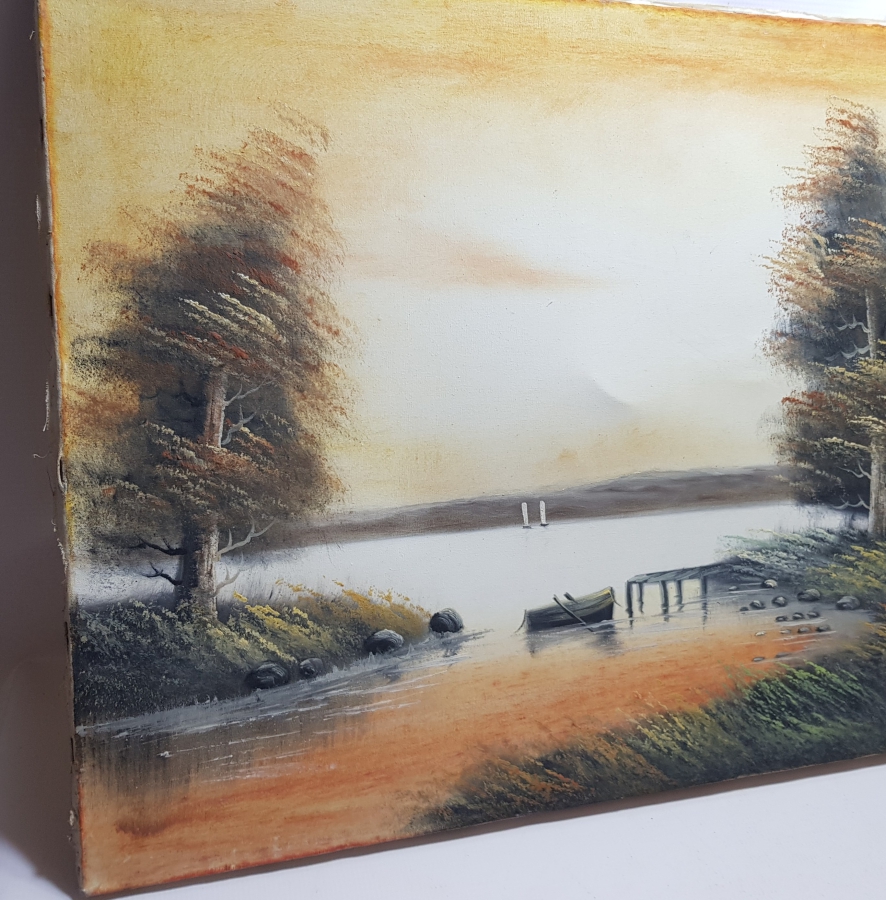 TUVAL ÜZERİ YAĞLI BOYA BÜYÜK BOY RESİM