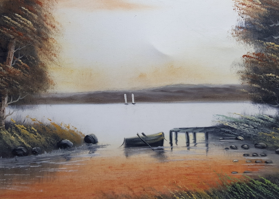 TUVAL ÜZERİ YAĞLI BOYA BÜYÜK BOY RESİM