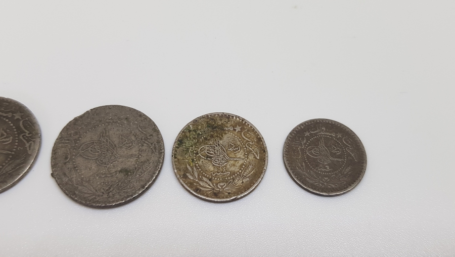 MEHMED REŞAT HAN DÖNEMİ 4 ADET OSMANLI NİKEL PARA