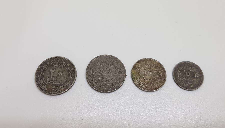 MEHMED REŞAT HAN DÖNEMİ 4 ADET OSMANLI NİKEL PARA