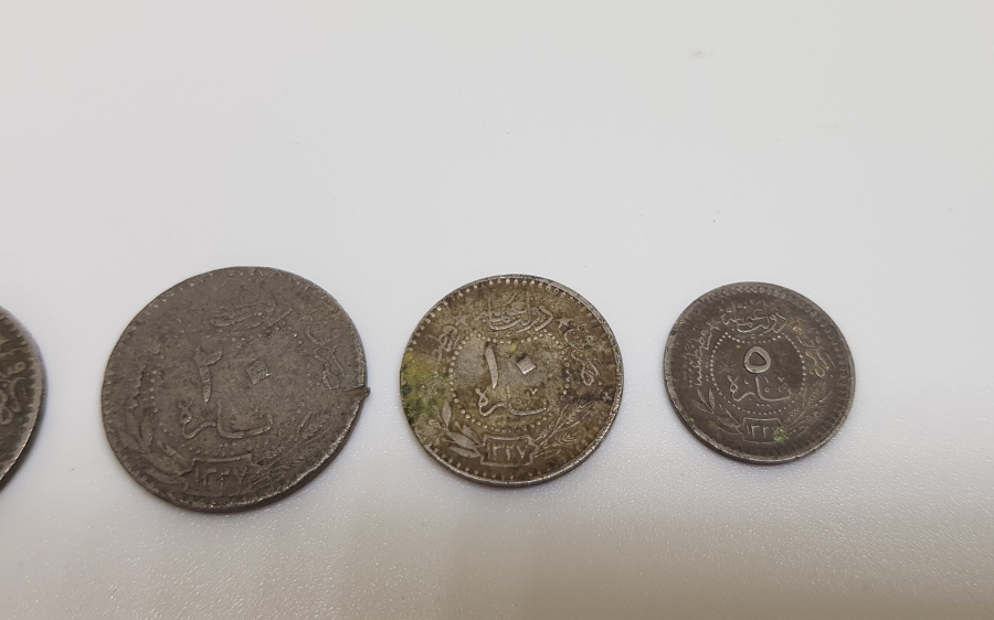 MEHMED REŞAT HAN DÖNEMİ 4 ADET OSMANLI NİKEL PARA