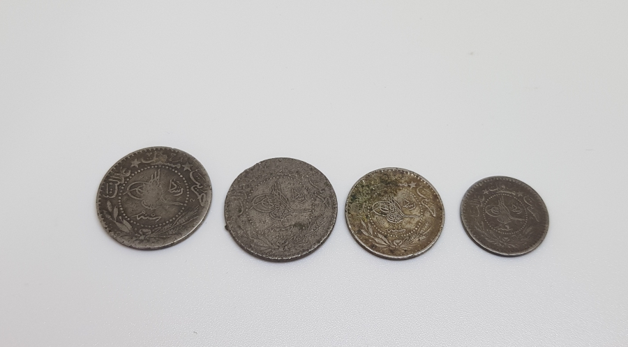 MEHMED REŞAT HAN DÖNEMİ 4 ADET OSMANLI NİKEL PARA