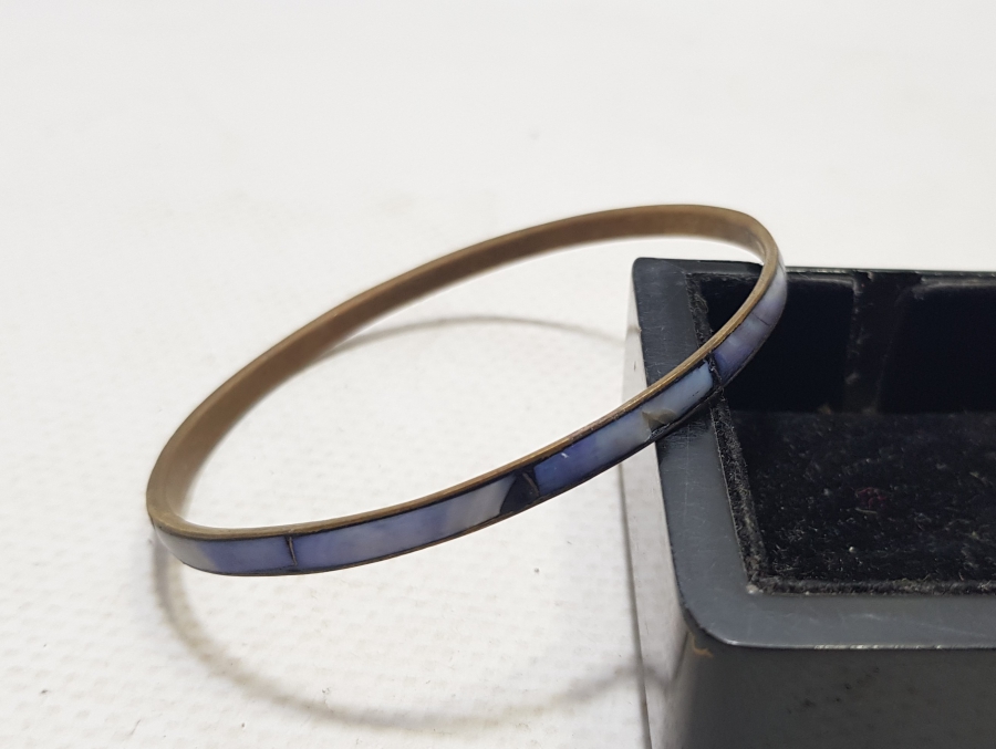 ÜZERİ TURKUAZ TAŞLI EL YAPIMI ANTİKA BİLEZİK