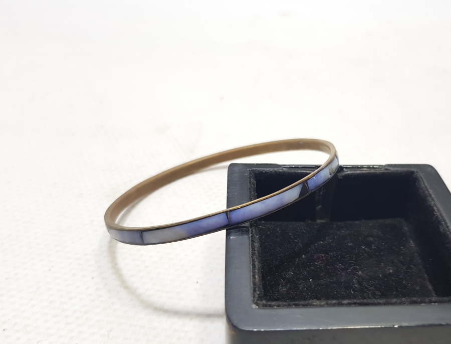 ÜZERİ TURKUAZ TAŞLI EL YAPIMI ANTİKA BİLEZİK