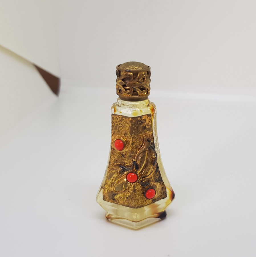 ÜZERİ ALTIN VARAKLI ANTİKA PARFÜM ŞİŞESİ