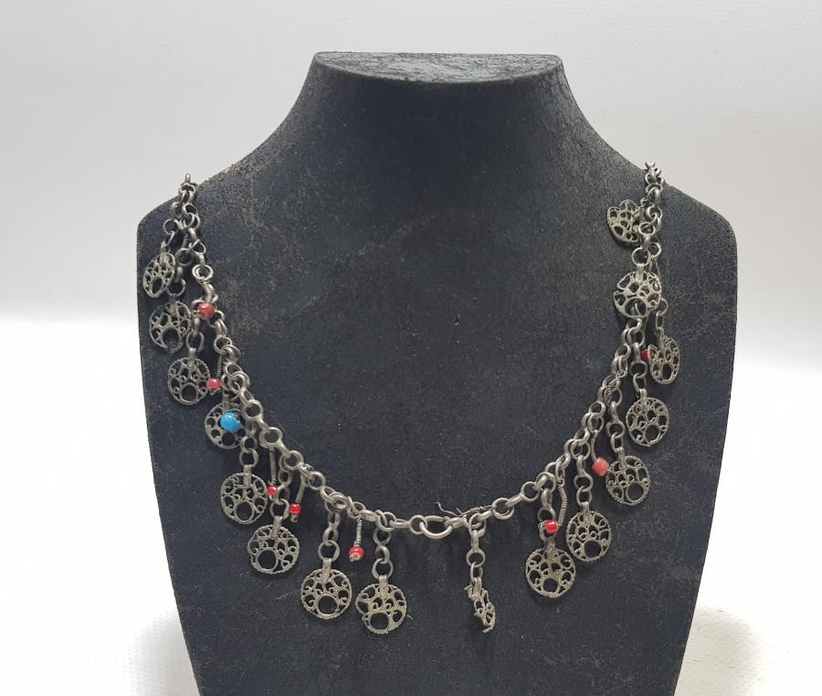 OSMANLI DÖNEMİ DİYARBAKIR YAPIMI ERMENİ İŞİ GÜMÜŞ GERDANLIK