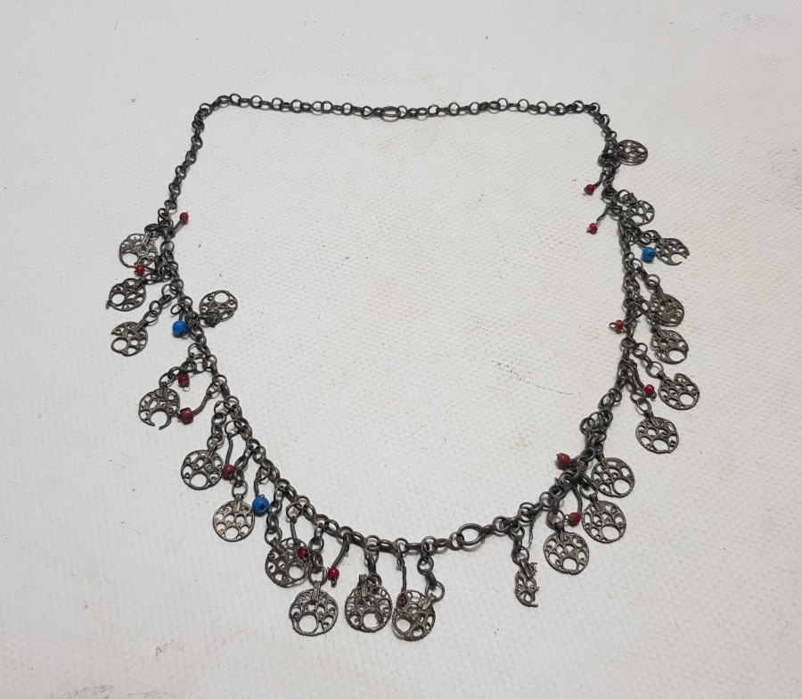 OSMANLI DÖNEMİ DİYARBAKIR YAPIMI ERMENİ İŞİ GÜMÜŞ GERDANLIK