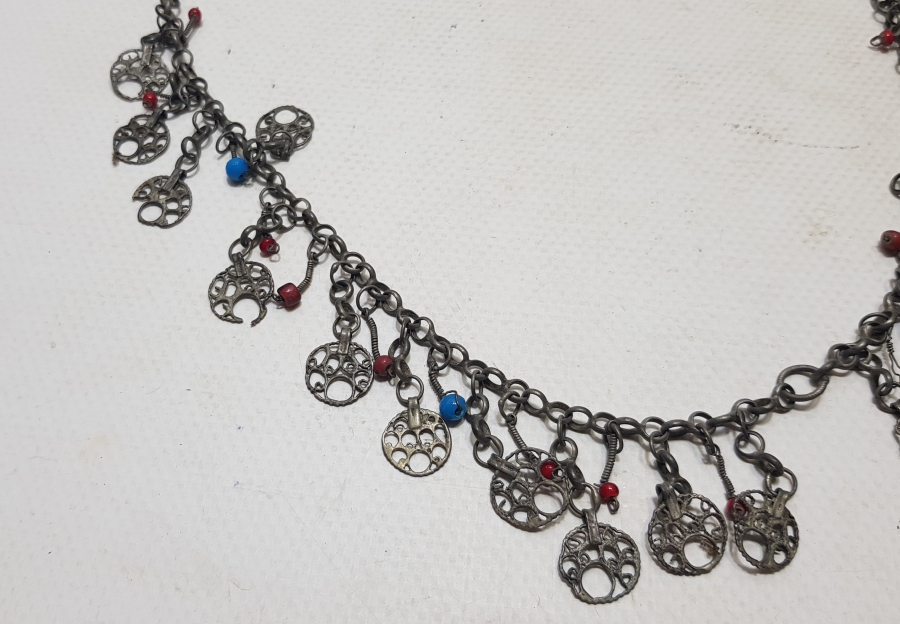 OSMANLI DÖNEMİ DİYARBAKIR YAPIMI ERMENİ İŞİ GÜMÜŞ GERDANLIK