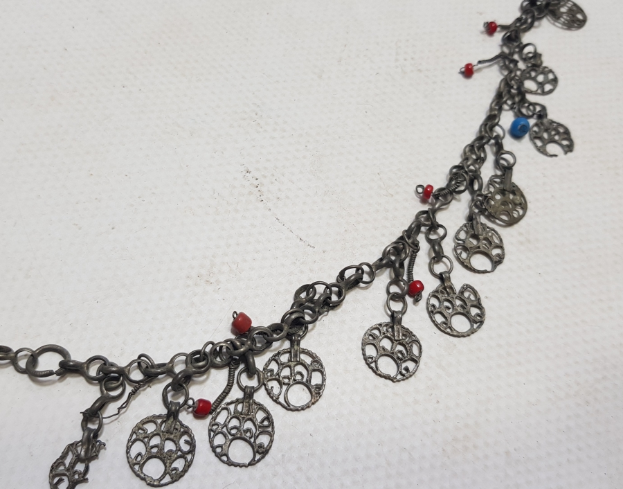 OSMANLI DÖNEMİ DİYARBAKIR YAPIMI ERMENİ İŞİ GÜMÜŞ GERDANLIK